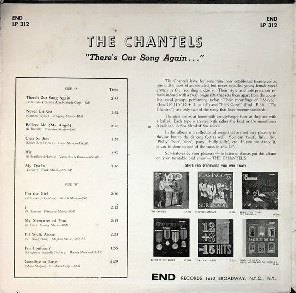 There's Our Song Again - Chantels, The