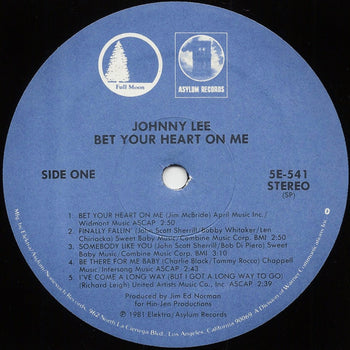Bet Your Heart On Me - Lee, Johnny