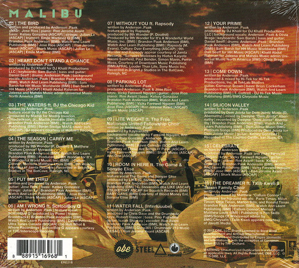 Malibu - Paak, Anderson