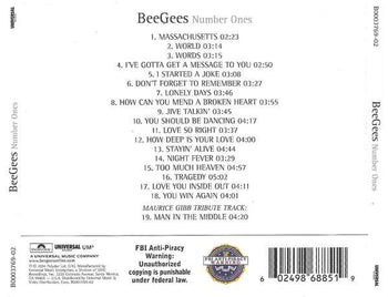 Number Ones - Bee Gees [CD]