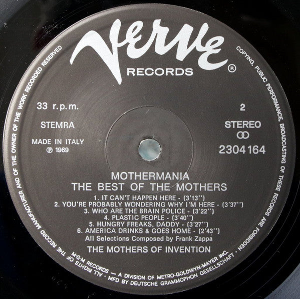 Mothermania, Best Of The Mothers - Mothers Of Invention