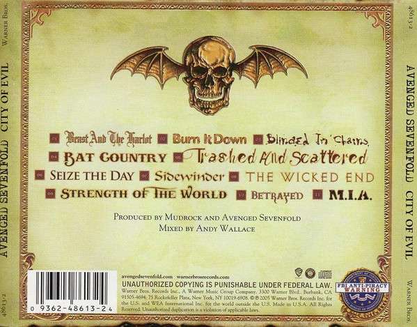 City of Evil - Avenged Sevenfold [CD]
