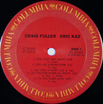 Graig Fuller / Eric Kaz - Fuller, Craig / Eric Kaz