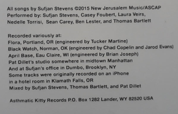 Carrie & Lowell - Stevens, Sufjan