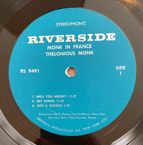 Monk In France - Monk, Thelonious