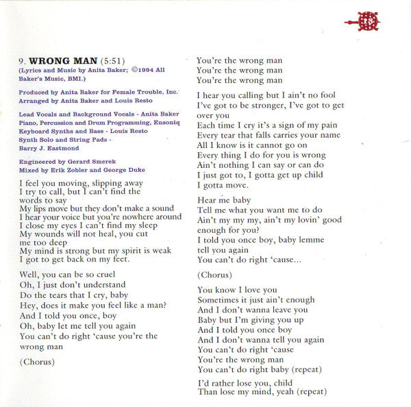 Rhythm Of Love - Baker, Anita