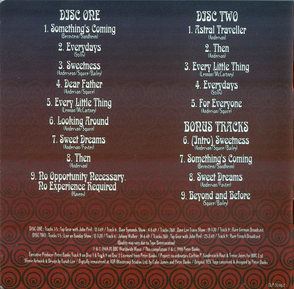 Beyond & Before: Bbc 1969 - 1970 - Yes