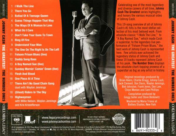 The Greatest: Number One's - Johnny Cash [CD]