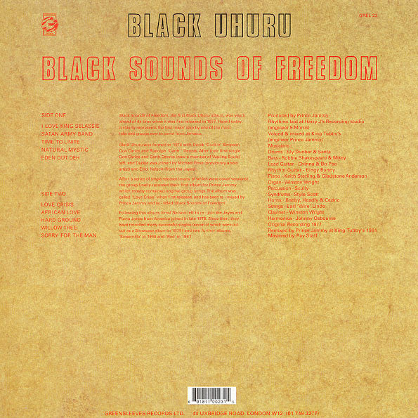 Black Sounds Of Freedom - Black Uhuru