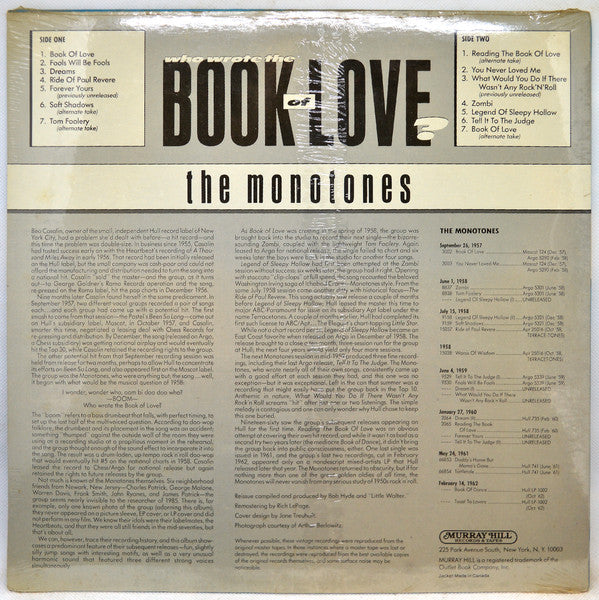Who Wrote The Book Of Love? - Monotones