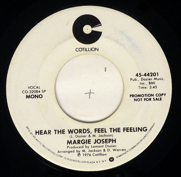 Hear The Words, Feel The Feeling - Joseph, Margie