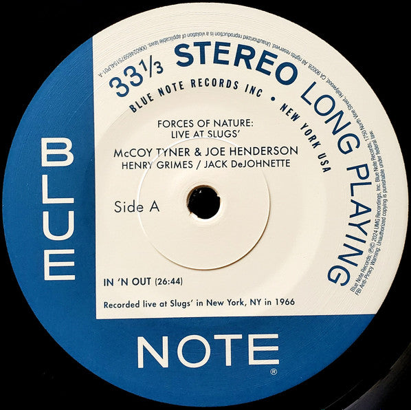 Forces Of Nature: Live At Slugs' - Tyner, McCoy / Henderson, Joe