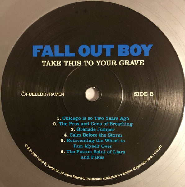 Take This To Your Grave: FBR 25th Anniversary [Silver LP] - Fall Out Boy