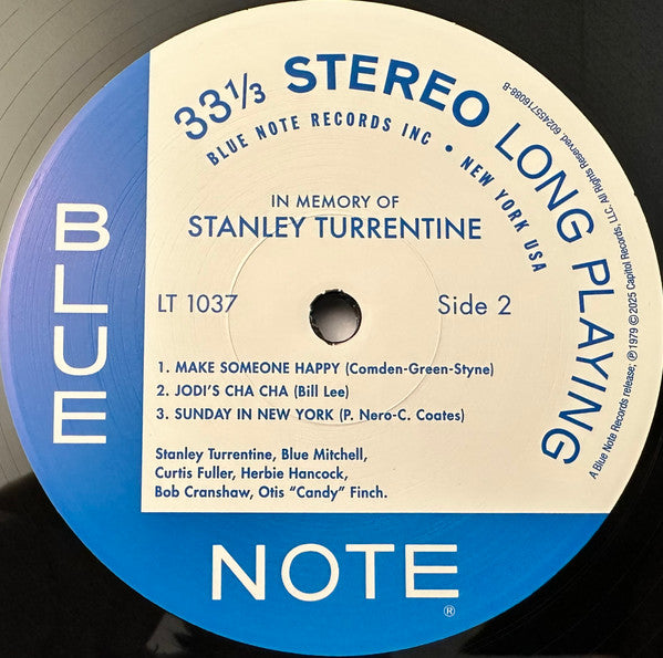 In Memory Of (Blue Note Tone Poet Edition) - Turrentine, Stanley