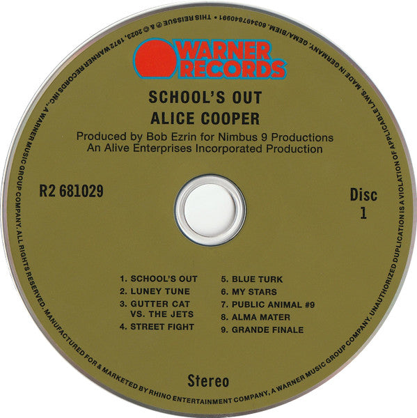 School's Out - Cooper, Alice