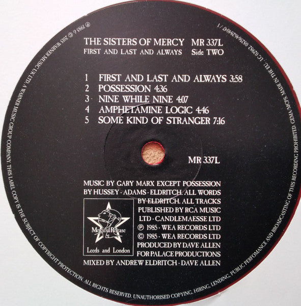 First And Last And Always - Sisters Of Mercy