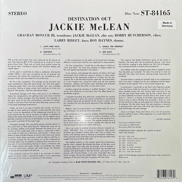 Destination Out - Mclean, Jackie