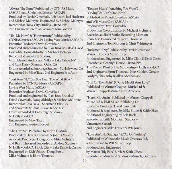 The Rock Album - Whitesnake