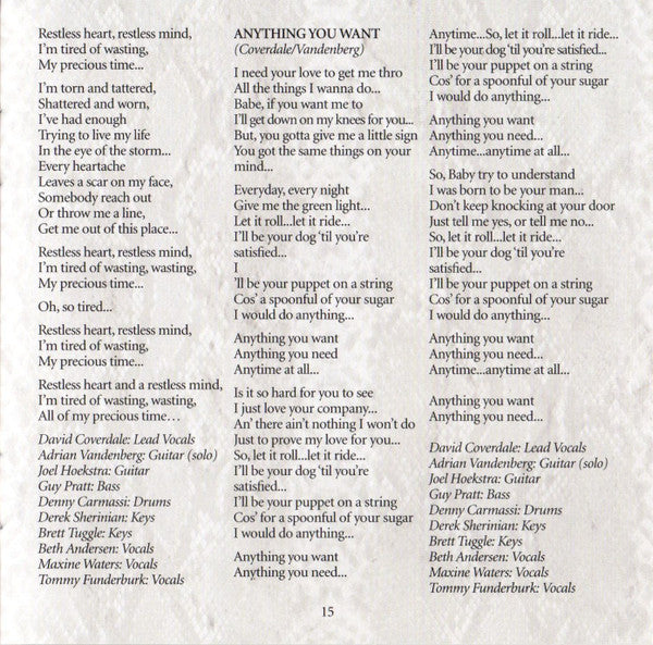 The Rock Album - Whitesnake