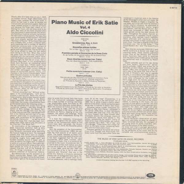 Piano Music Of Erik Satie, Vol. 4 - Satie, Erik