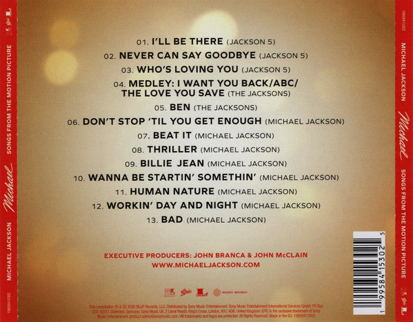 Michael: Songs From The Motion Picture - Jackson, Michael