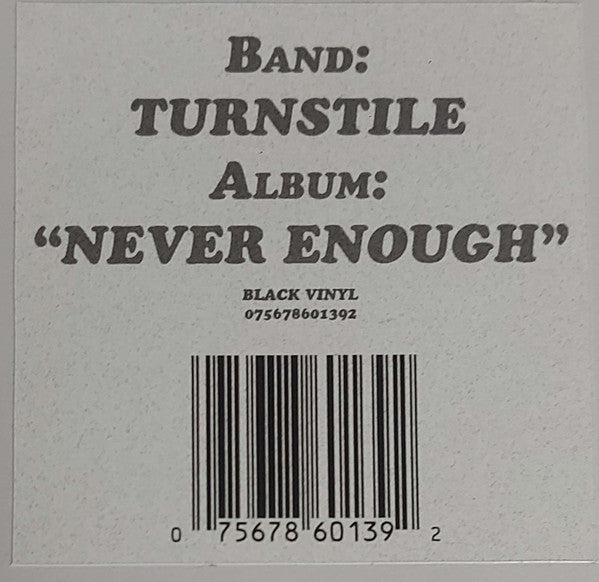 NEVER ENOUGH - Turnstile [LP]
