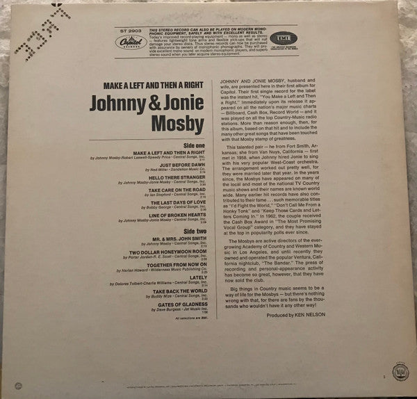Make A Left And Then A Right - Mosby, Johnny & Jonie