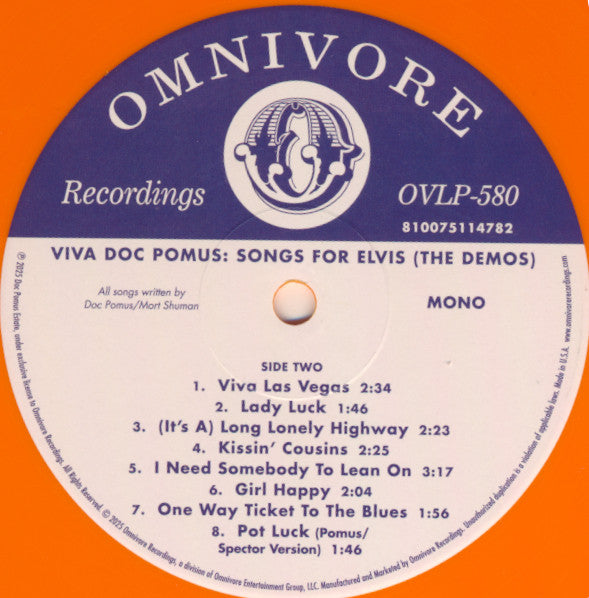 Viva Doc Pomus: Songs For Elvis (The Demos) - Pomus, Doc