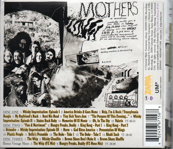 Whiskey A Go Go 1968 - Zappa, Frank & the Mothers of Invention
