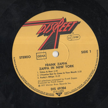 Zappa In New York - Zappa, Frank