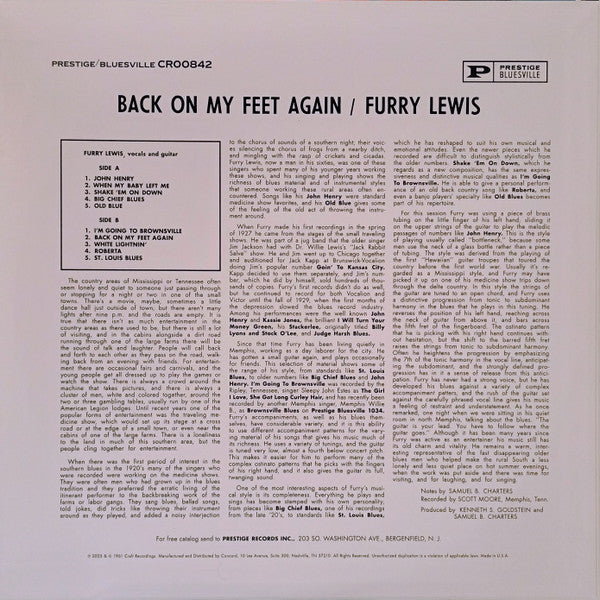Back On My Feet Again (Bluesville Acoustic Sounds  - Lewis, Furry