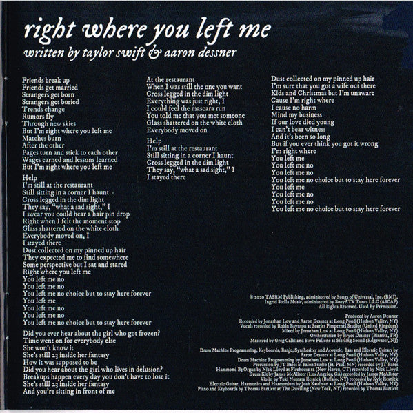 Evermore - Swift, Taylor