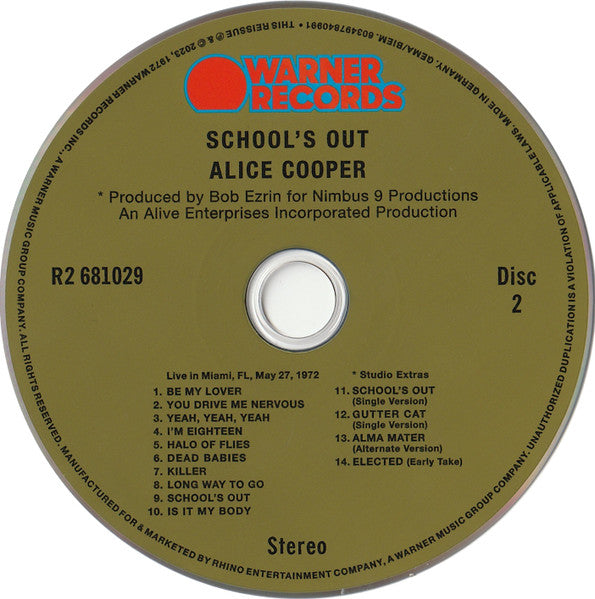School's Out - Cooper, Alice