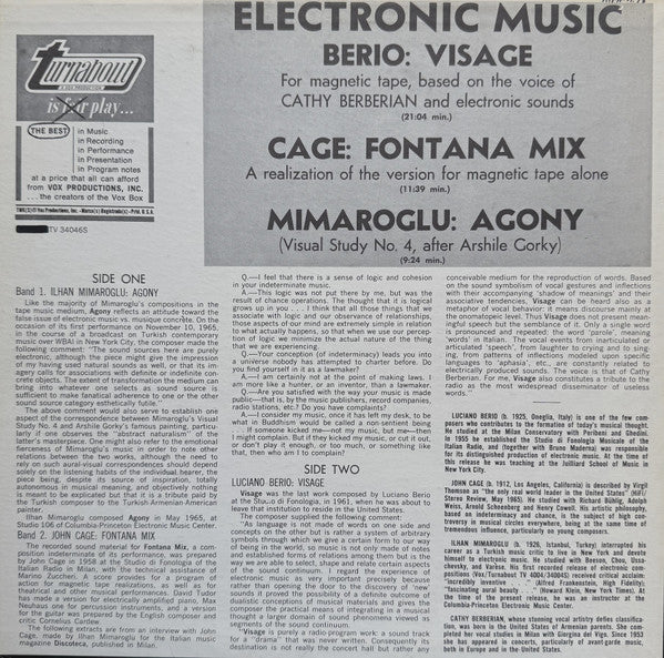 Electronic Music - Cage, John