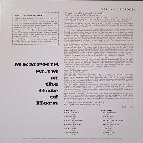 At The Gate Of Horn (Bluesville Acoustic Sounds Se - Memphis Slim