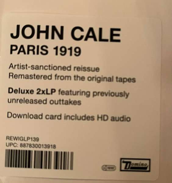 Paris 1919 - Cale, John