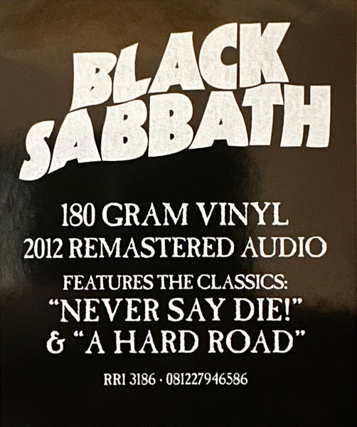 Never Say Die! [180 Gram Limited Edition Vinyl] - Black Sabbath