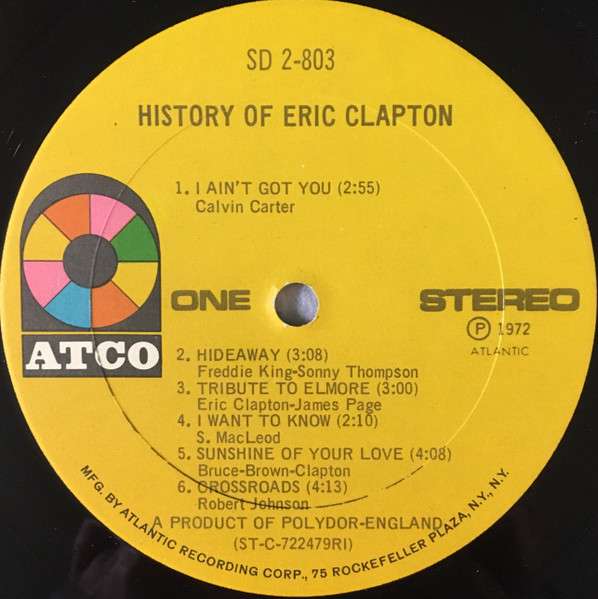 History Of Eric Clapton - Clapton, Eric