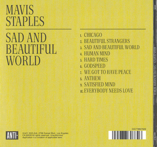 Sad and Beautiful World - Staples, Mavis