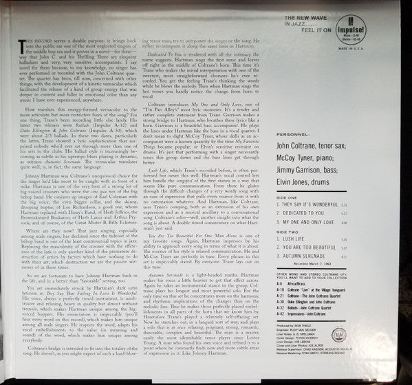 John Coltrane & Johnny Hartman - Coltrane, John & Johnny Hartman