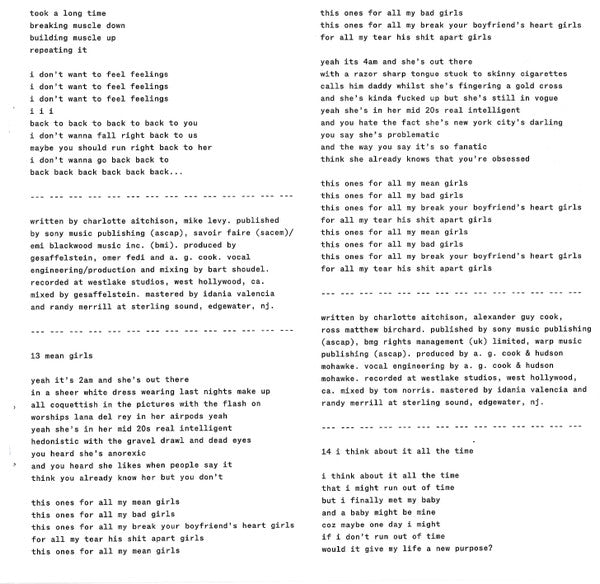 Brat And It's The Same But There's Three More Song - Charli XCX