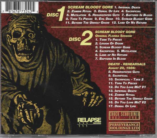 Scream Bloody Gore: Reissue [2CD] - Death
