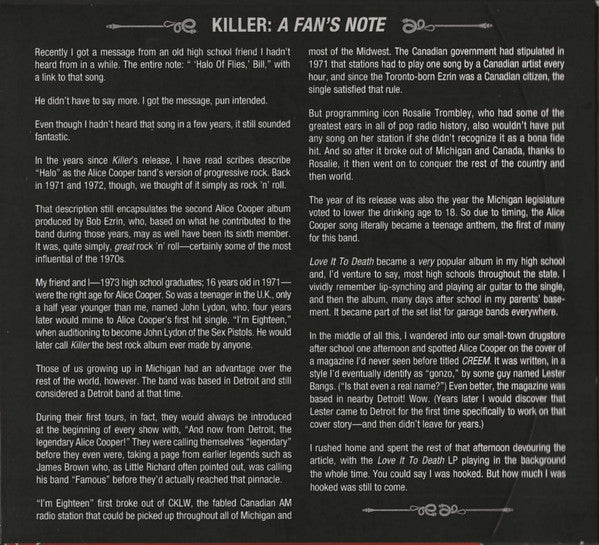 Killer (Expanded & Remastered) - Cooper, Alice