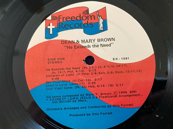 ...He Exceeds The Need - Brown, Dean & Mary