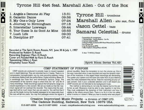 Out Of The Box - Hill, Tyrone Quartet