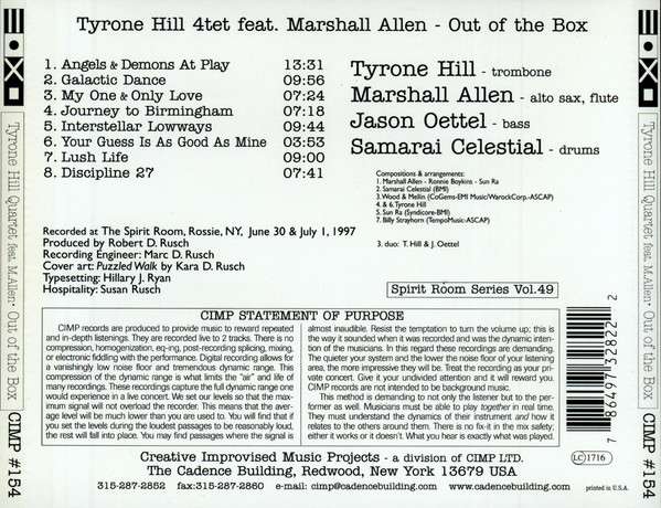 Out Of The Box - Hill, Tyrone Quartet
