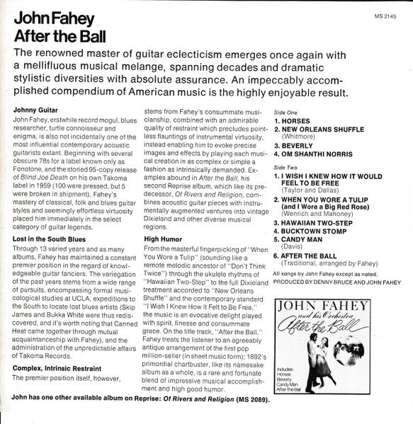 After The Ball - Fahey, John & His Orchestra