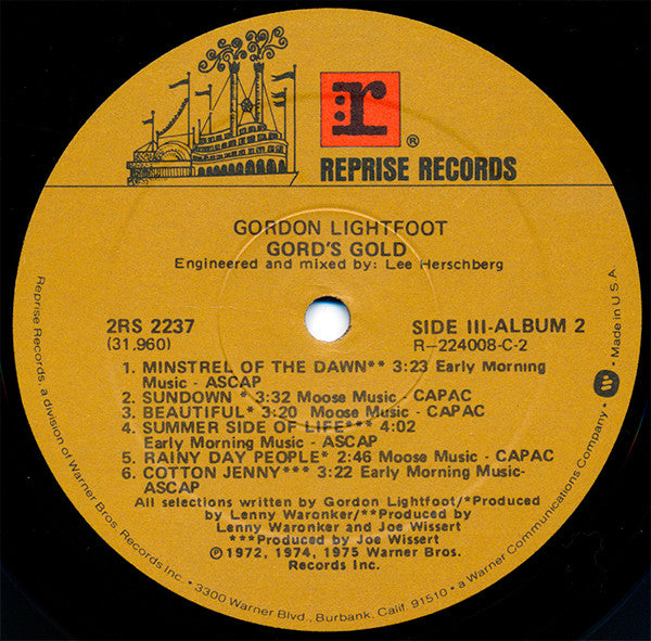 Gord's Gold - Lightfoot, Gordon