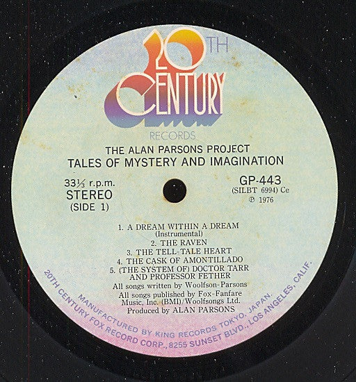 Tales Of Mystery And Imagination - Edgar Allan Poe - Parsons, Alan Project