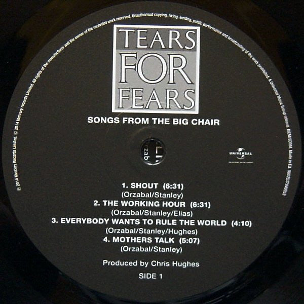 Songs From The Big Chair - Tears For Fears